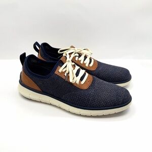 Cole Haan Generation ZeroGrand Stitchlite Sneakers Mens 10.5 Navy/Brown Leather